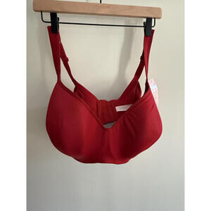 50C SEXY NWT CACIQUE Red Balconette Smooth Bra